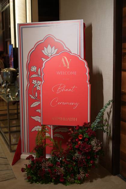 Signage and Floral detail — wedding decor — Westin